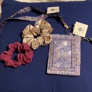 2 scrunchies and a lanyard (nwt)
